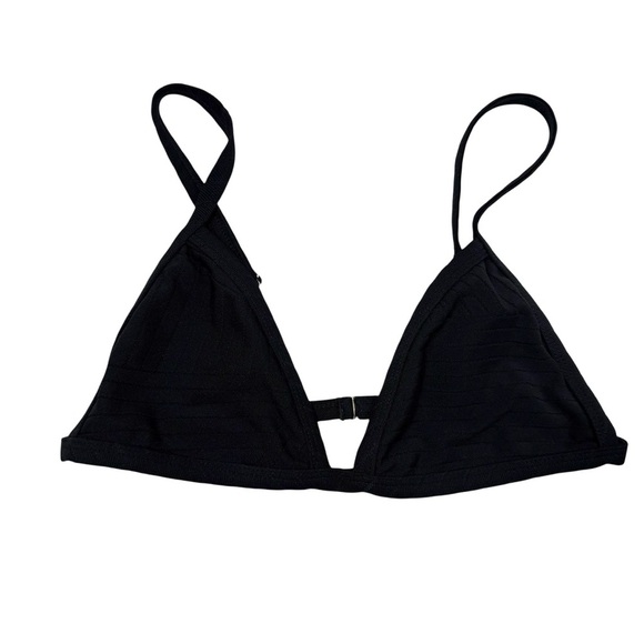 Beach Riot stone cold fox Kyla black triangle string bikini top & bottom large - Picture 3 of 8